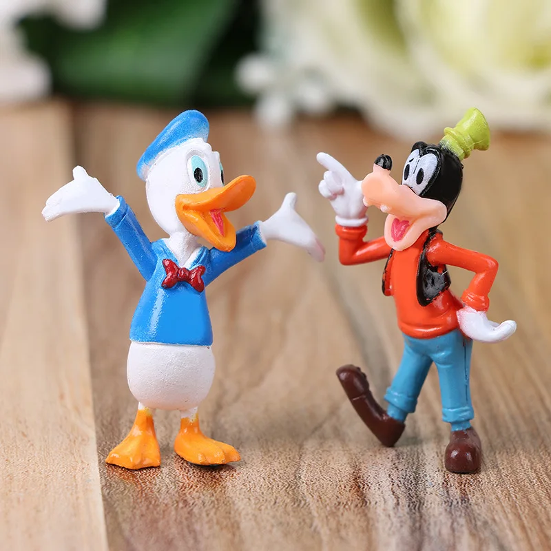 Экшн-фигурки Disney 6 шт./лот Микки Минни Дональд Дак Детская мультяшная игрушка
