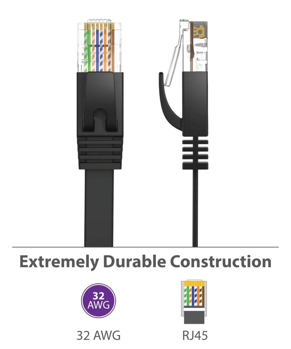 Кабель Ethernet CAT6 плоский 25 см 3 фута 1 5 м 2 10 футов 15 20 30 |