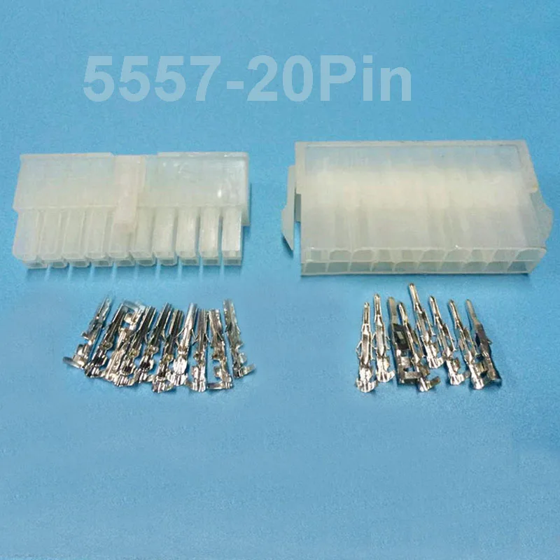 10 комплектов 5557/5559 20P авто жгут проводов разъем 4 2 мм 20Pin мужской женский клеммы