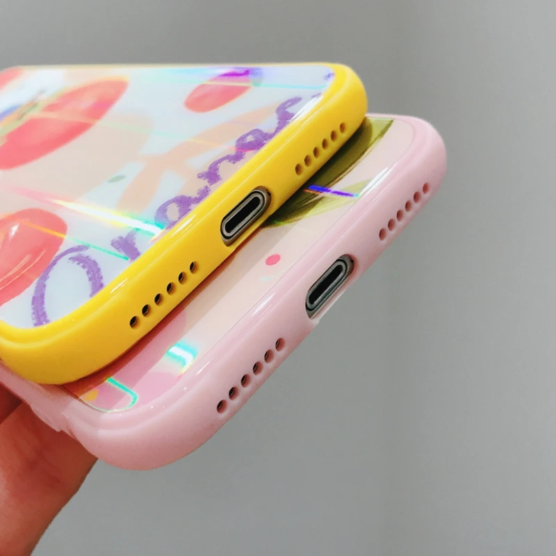 Чехол чехол для iPhone 8 Plus роскошный цветной Аврора стеклянный телефона на 7 6 6s X