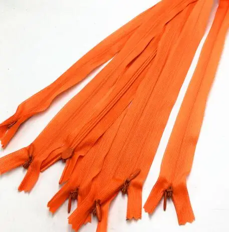 ORANGE CNCRAFT 10 шт./лот 40 см невидимая молния Подушка юбка скрытая 3# Нейлон молния для шитья/одежды аксессуары DIY ручной работы ремесло - Цвет: ORANGE
