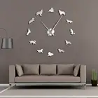 Большие настенные часы кавалер, King Charles Spaniel, сделай сам, для собак, домашних животных, бескаркасные, настенные, художественные, для собак, порода, современные, гигантские часы