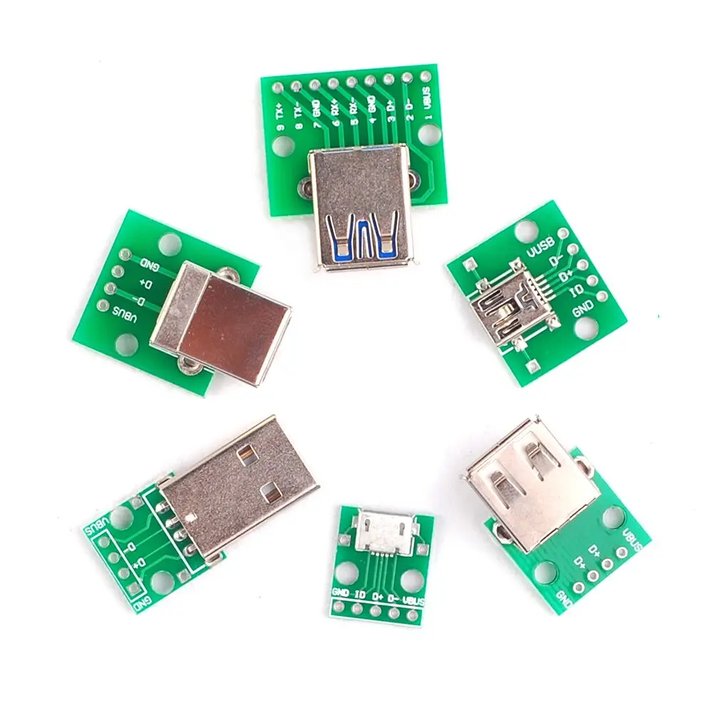 6 шт. USB адаптер DIP для 2 54 мм печатной платы 0 3 0|usb 3.0|usb supplyusb to |
