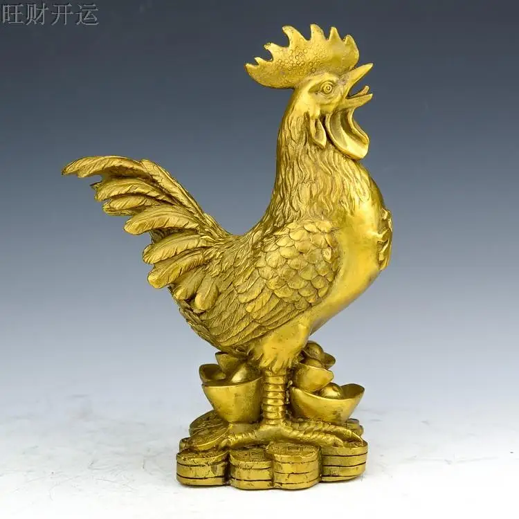 Pure copper sculpture Lucky cock Decoration Peach of the centipede Shifeng Shui Fujiu home office furnishings | Дом и сад