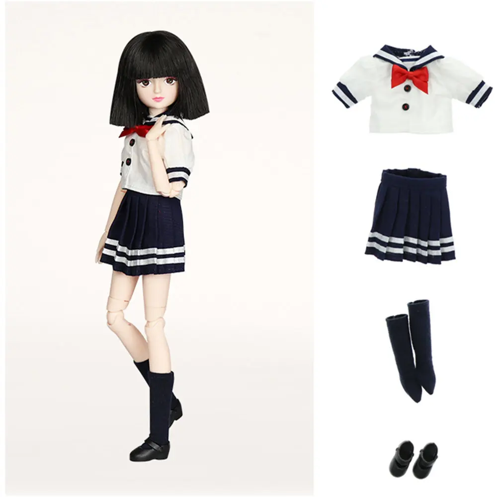 Fortune Days 1/6 bjd Xiaojing doll four campus student uniforms 18 joint body with makeup 25cm toy doll. | Игрушки и хобби