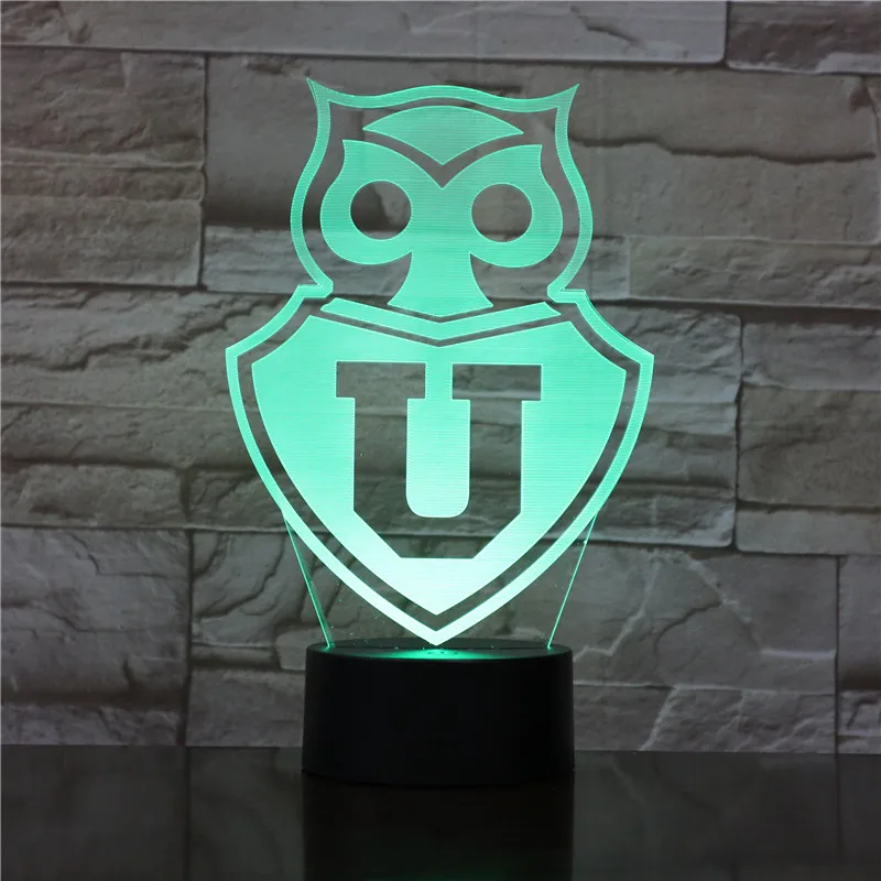 Новая сова новинка 3D лампа в виде животного светодиодный чное USB светодиодное