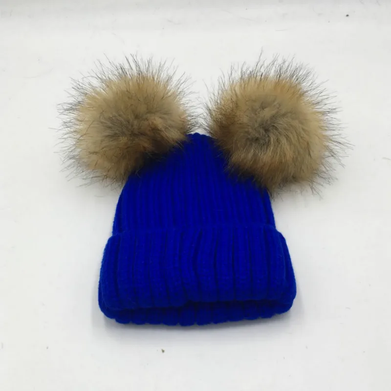 Который в душе двойной помпон из искусственного меха теплая зимняя семейная