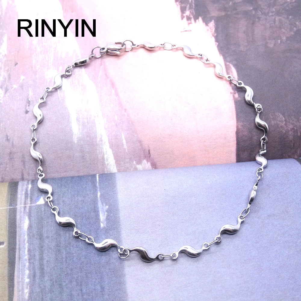 Женские браслеты на щиколотку из нержавеющей стали браслет для морской воды