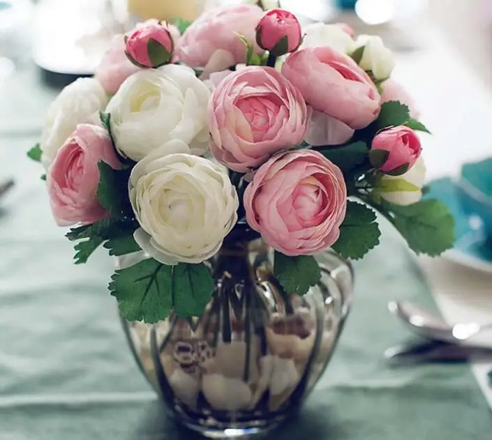 ВЫСОКОЕ Качество шелк цветок Европейский 1 Букет Искусственные Цветы Осень