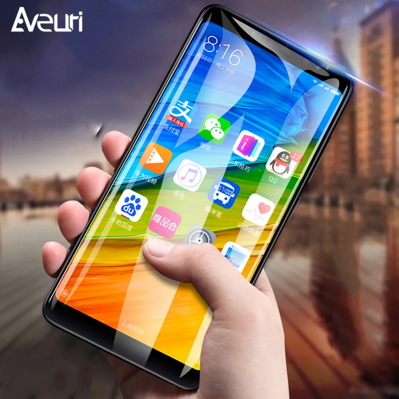 3D закаленное стекло Aveuri для Xiaomi Redmi Note 5 Global Pro Защитное экрана Plus|Защитные стёкла и