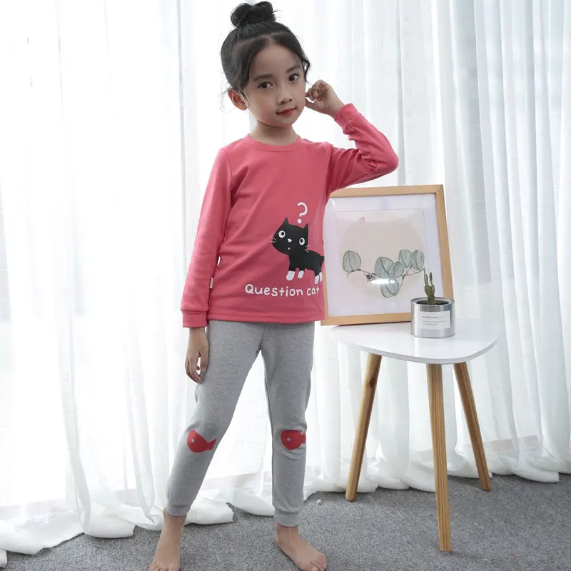 I Style Г. Осенне-зимние детские пижамы для девочек, повседневная одежда с длинными рукавами хлопковые пижамы, Детская одежда для сна с героями мультфильмов для девочек, комплект-12 - Цвет: I Style