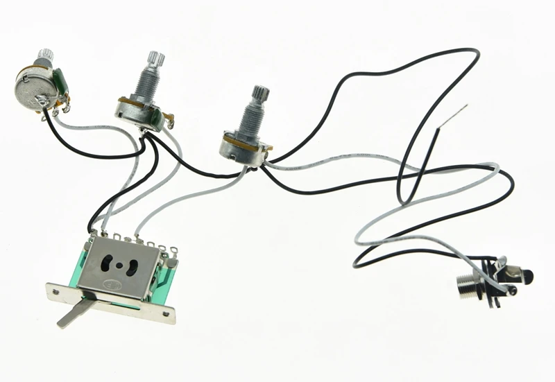 Предварительно проводной жгут проводов для гитары Alpha 500K Mini Pots 1 громкость 2 тона