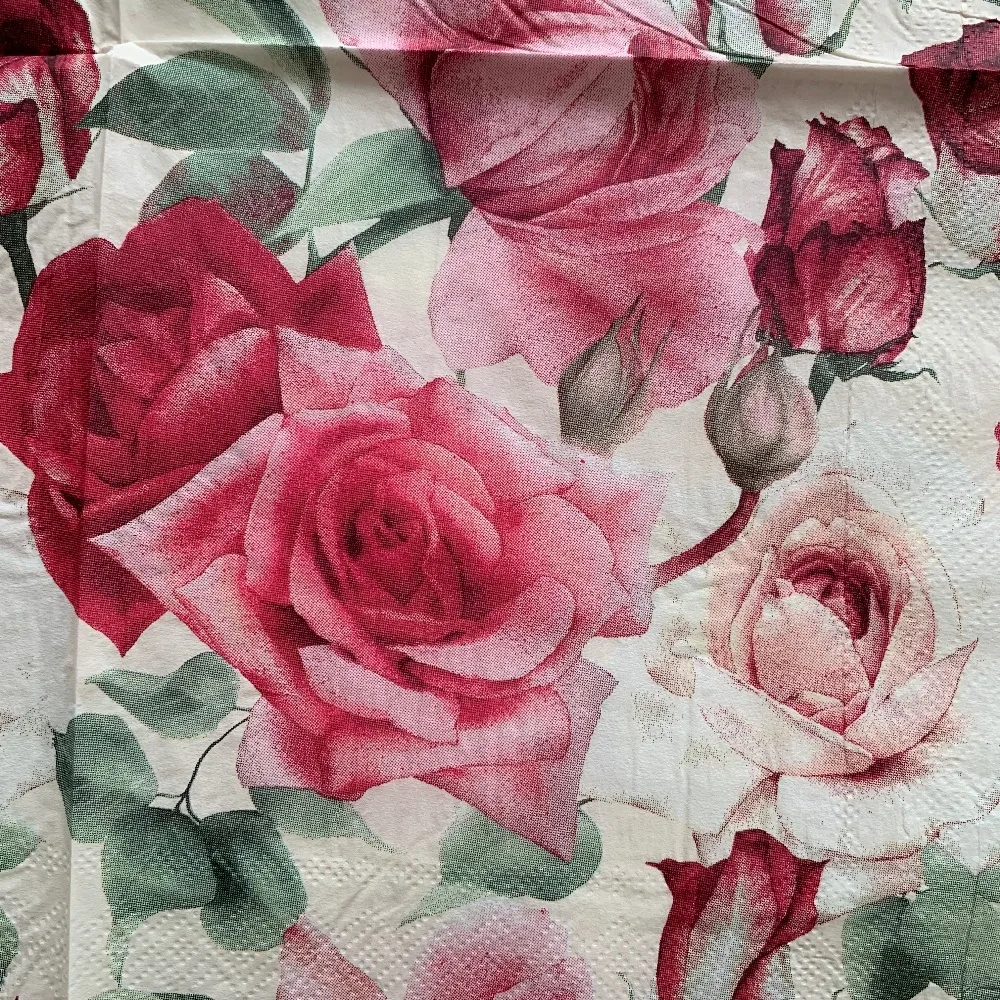 Декоративные бумажные салфетки Элегантные винтажное полотенце розовые красные