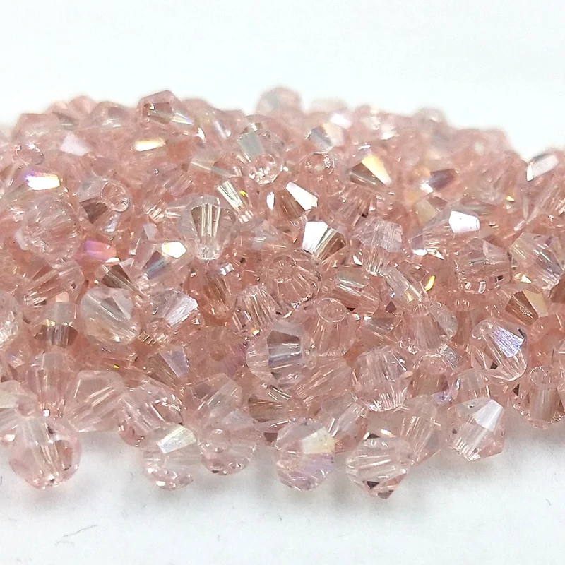 Wholesale 5301 4mm 500pcs Glass Crystals Beads Bicone Faceted Bead loose Spacer Fantas AB DIY Jewelry Making U pick color | Украшения и