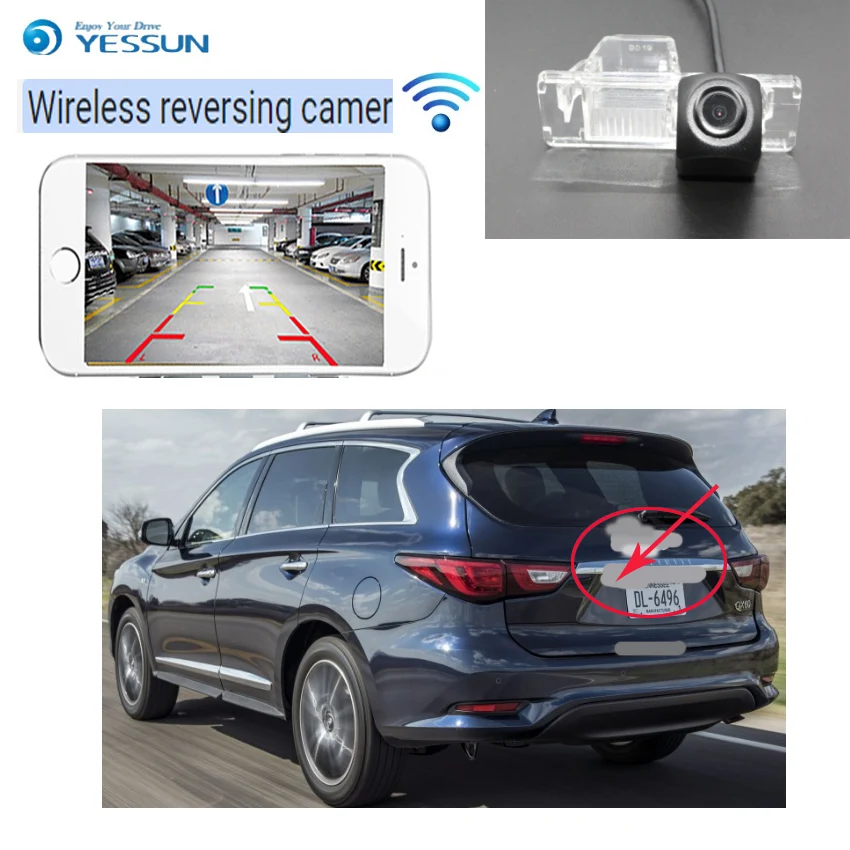 YESSUN car Reverse wireless reverse camera hd night vision For Nissan Juke (F15) for Infiniti ESQ 2010~2017 HD night vision