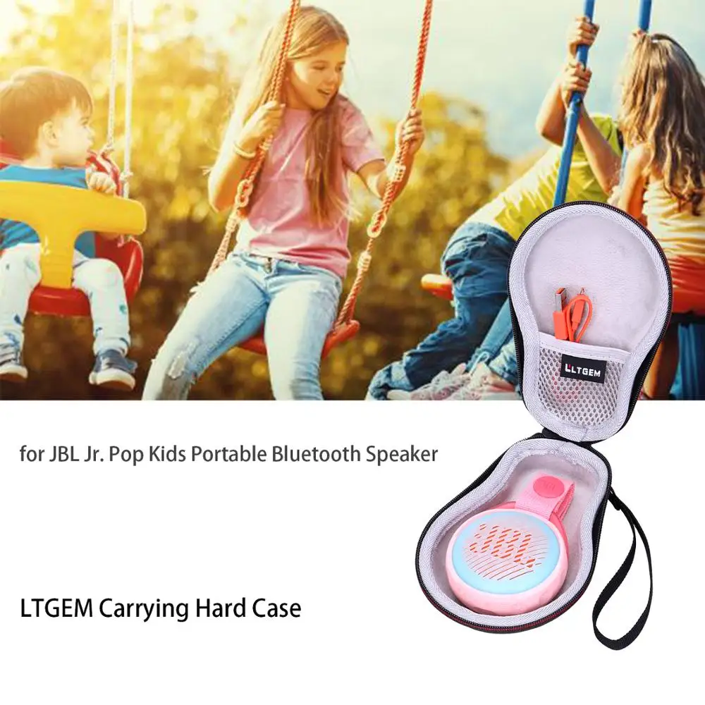 LTGEM EVA черный чехол для переноски JBL Jr.Pop детский портативный bluetooth
