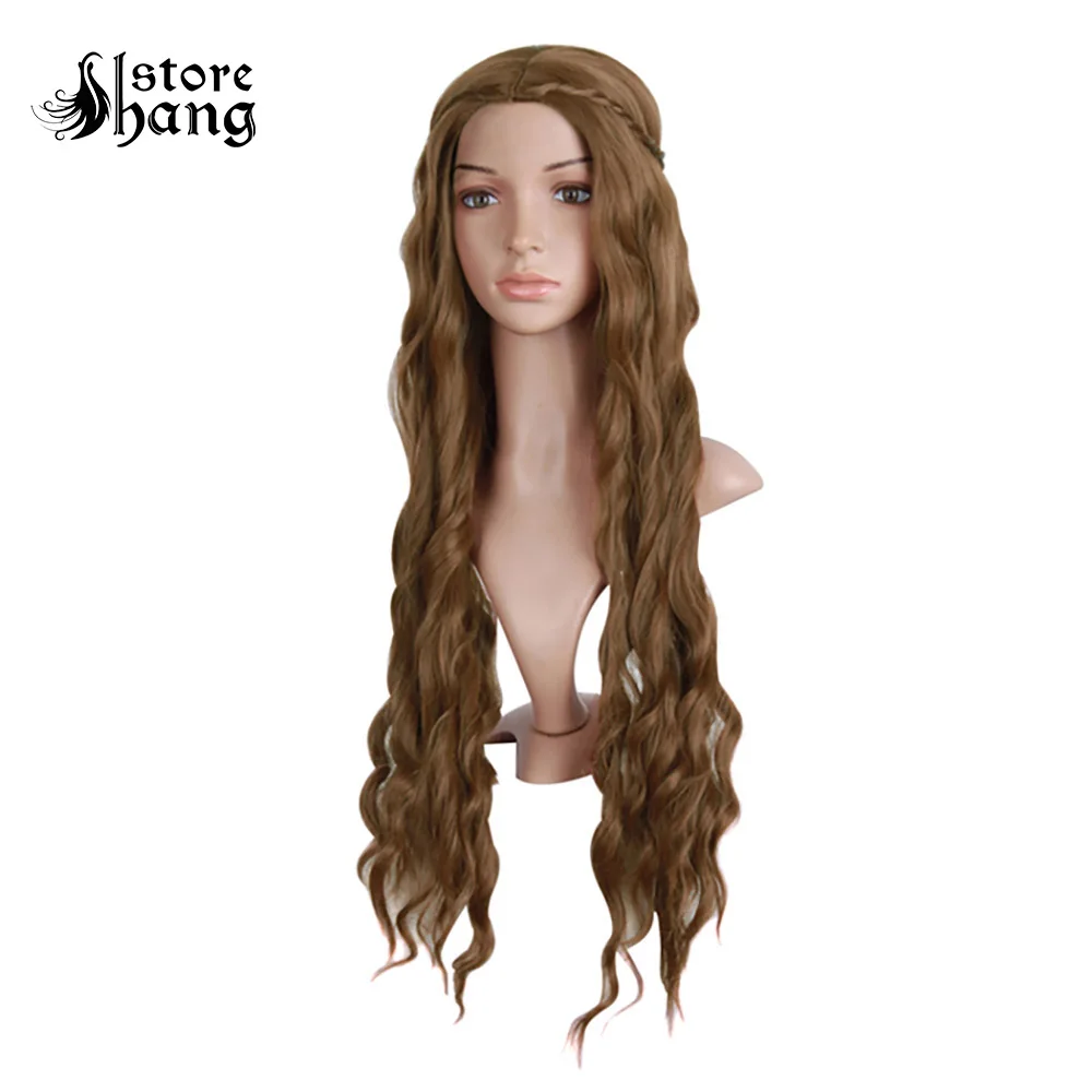 Игра престолов королева Серсея Ланнистер косплей парик коричневый длинные