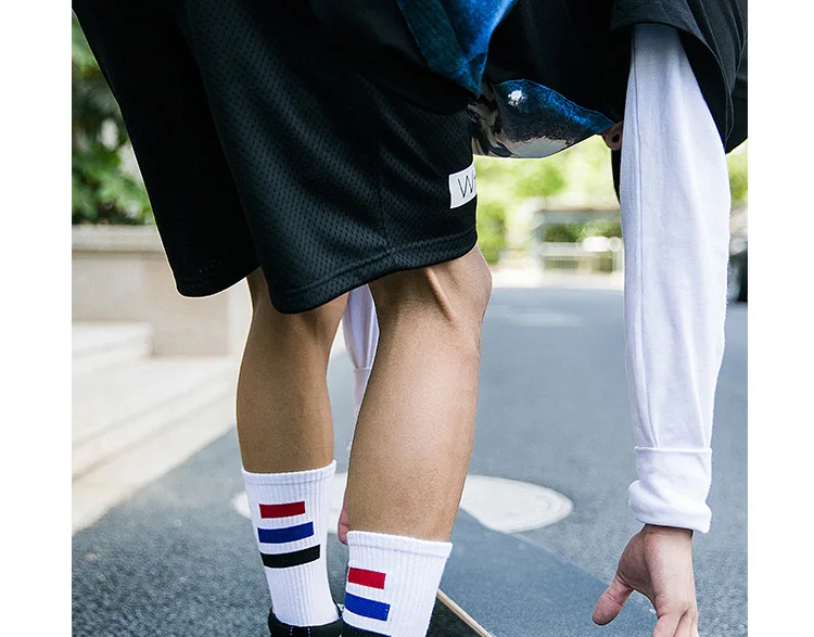 Уличные стильные носки в стиле хип-хоп, Harajuku, модные дизайнерские носки для скейтборда, высокое качество, Осенние хлопковые мужские носки без пятки