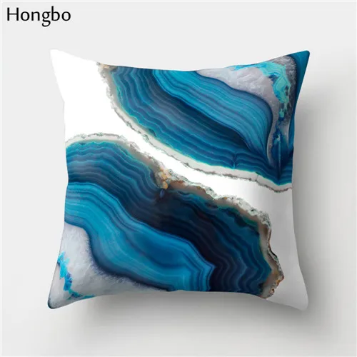 11 Hongbo 1 шт., разноцветный чехол для подушки с мраморным принтом, чехол для подушки, наволочка для кровати, квадратный чехол для автомобиля, дивана, Декор для дома - Цвет: 11