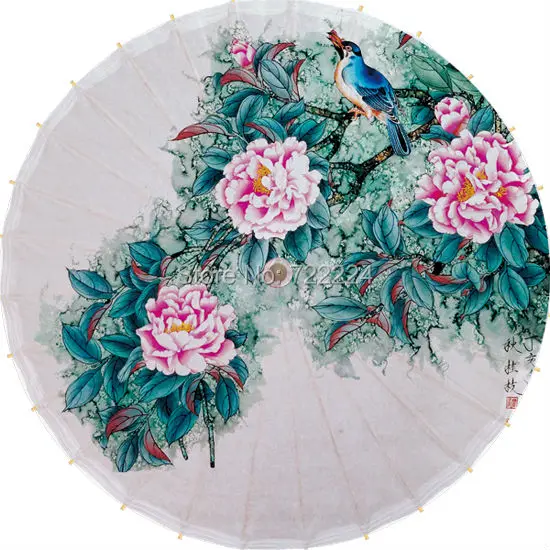 Китайский бумажный Зонт диаметром 84 см с маслом Классический зонтик ручной
