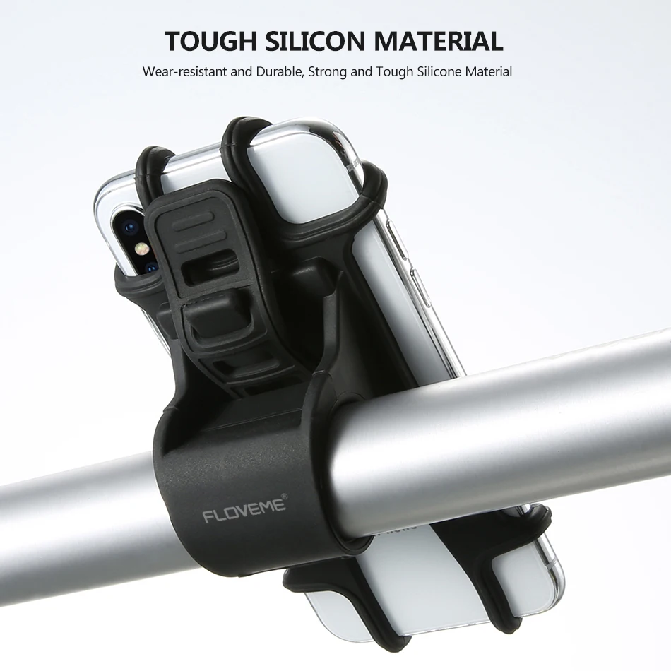 floveme bicycle phone holder for iphone samsung universal mobile cell phone holder bike handlebar clip stand gps mount bracket free global shipping