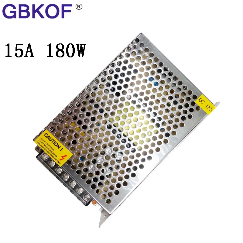 Бесплатная доставка AC110V 220V DC 12V 24V 15A 180W Трансформатор переключатель питания