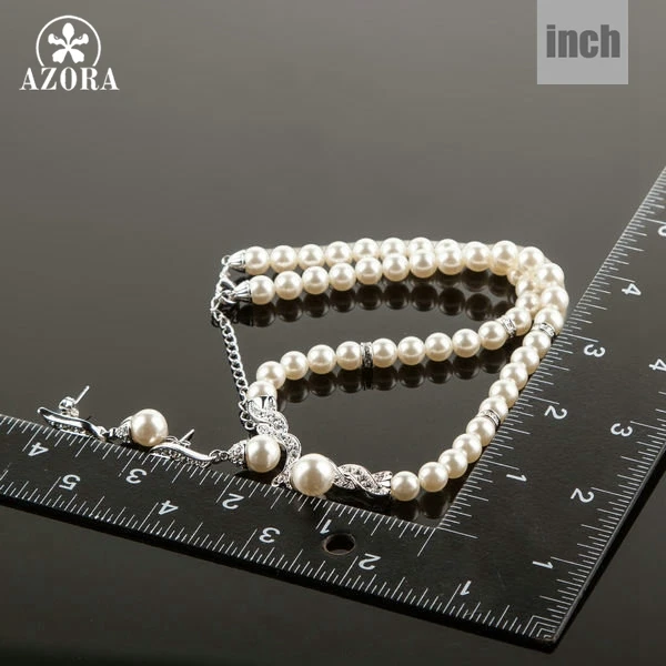 Серьги и ожерелье из жемчуга цвет белое золото|earrings and necklace|jewelry setsnecklace earrings |