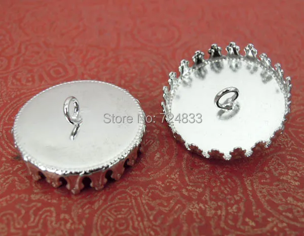 Пустые основа для кабошона круглая ободок с 2 петлями флакон подвесные колпачки
