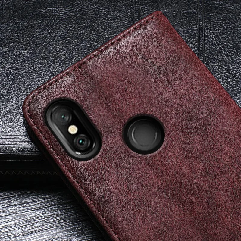 Xiaomi Redmi Note 6 Pro чехол Роскошный кожаный флип для Note6 Чехол телефона Ретро Задняя