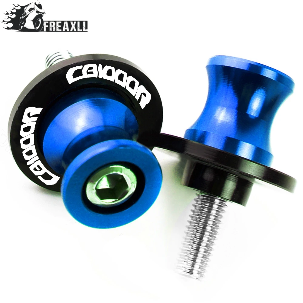 Blue 8MM Аксессуары для мотоциклов Запчасти для HONDA CB1000R CB 1000 1000R маятник катушка ползунки 1 пара 8 мм качели рычаг Катушки ползунки - Цвет: Blue 8MM