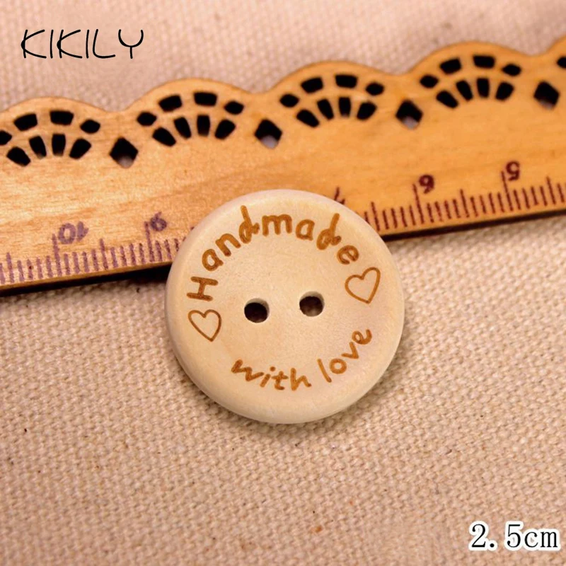 50 шт. деревянные пуговицы с двумя отверстиями 15/20/25 мм|sewing buttons|buttons scrapbookingwood sewing