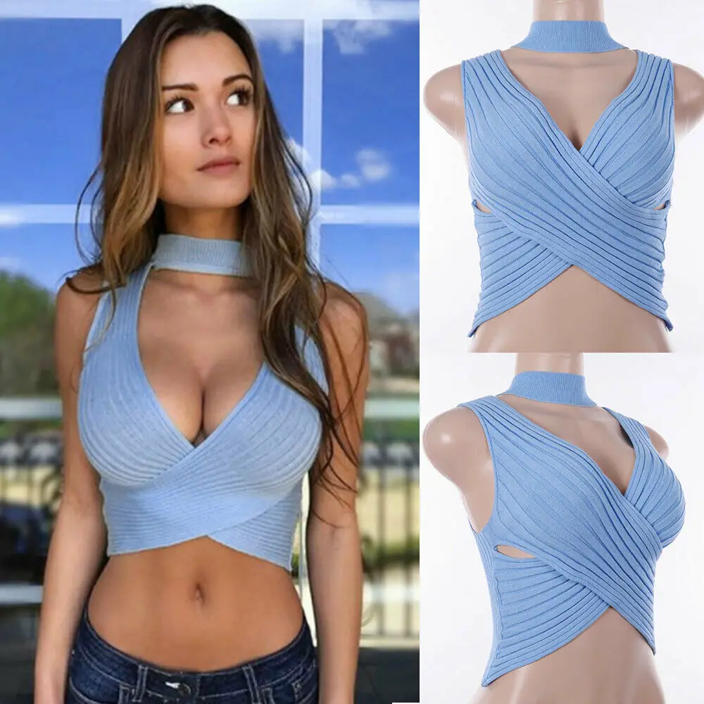 Сексуальный Повседневный женский укороченный топ летний на бретельках