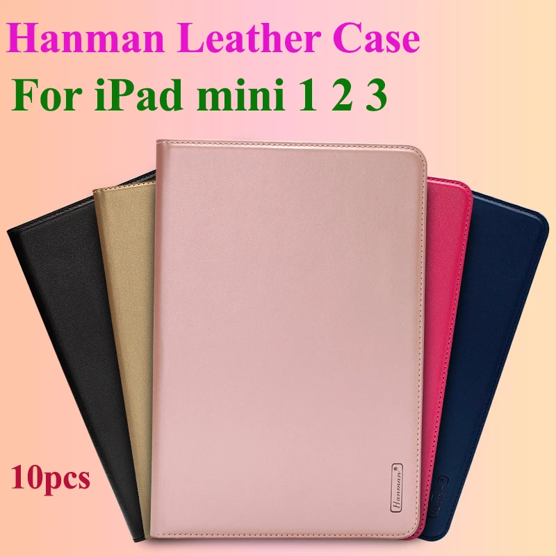10 шт. кожаный чехол книжка Hanman для iPad mini 1 2 3|Чехлы планшетов и электронных книг| |