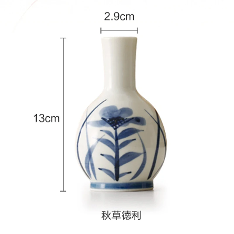 

Made In Japan Style Hand-Painted Plant Flower ceramic home hip flask porcelain drinkware under-glazed sake rice wine bottles