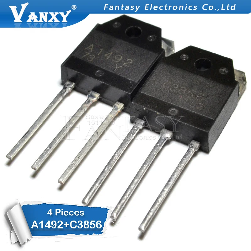 4 шт. (2 2SC3856 + 2 2SA1492 ) C3856 TO3P A1492 TO 3P|Интегральные схемы| |