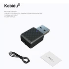 Приемник-передатчик kebidu Bluetooth 5,0 2 в 1, настоящий стерео Bluetooth беспроводной адаптер, аудио с 3,5 мм AUX для домашнего ТВ, MP3, ПК