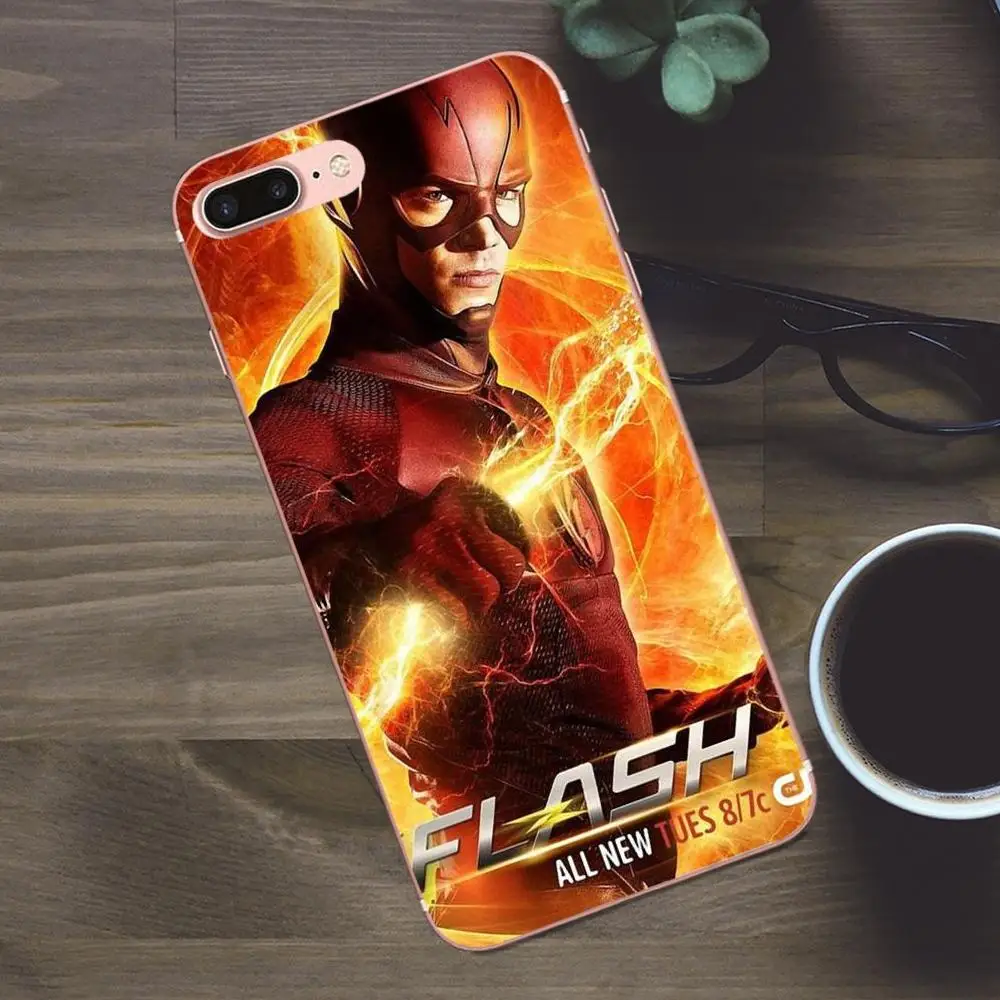 Милые аксессуары для телефонов Flash Dc Comics чехол Apple iPhone 4 4S 5 5C SE 6 6S 7 8 Plus X Galaxy A3 A5 J1 J2 J3