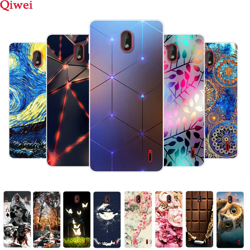 Чехол для Nokia 1 Plus милый мягкий прозрачный бампер из ТПУ с рисунком чехол plus 5 45