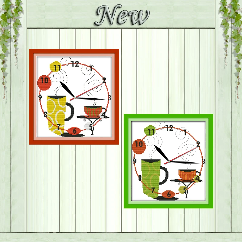 Кофе Язык часы в магазин декор картины рассчитаны на холст DMC 11CT 14CT наборы для