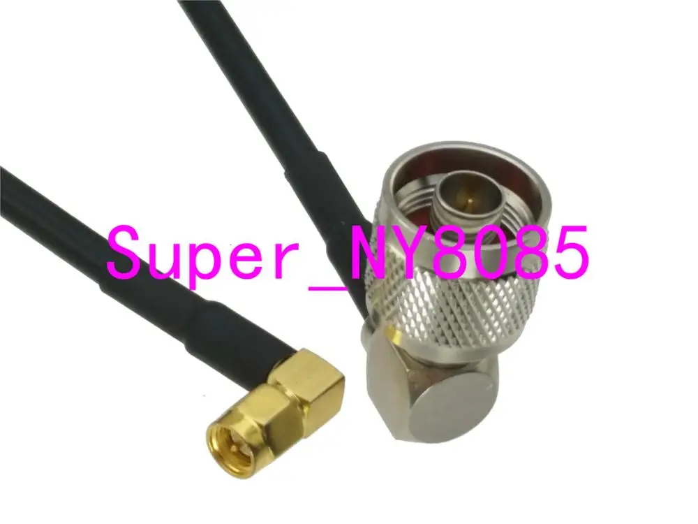 RG58 N штекер правый угол к SMA RF гибкий соединительный кабель 6 дюймов ~ 3 фута |