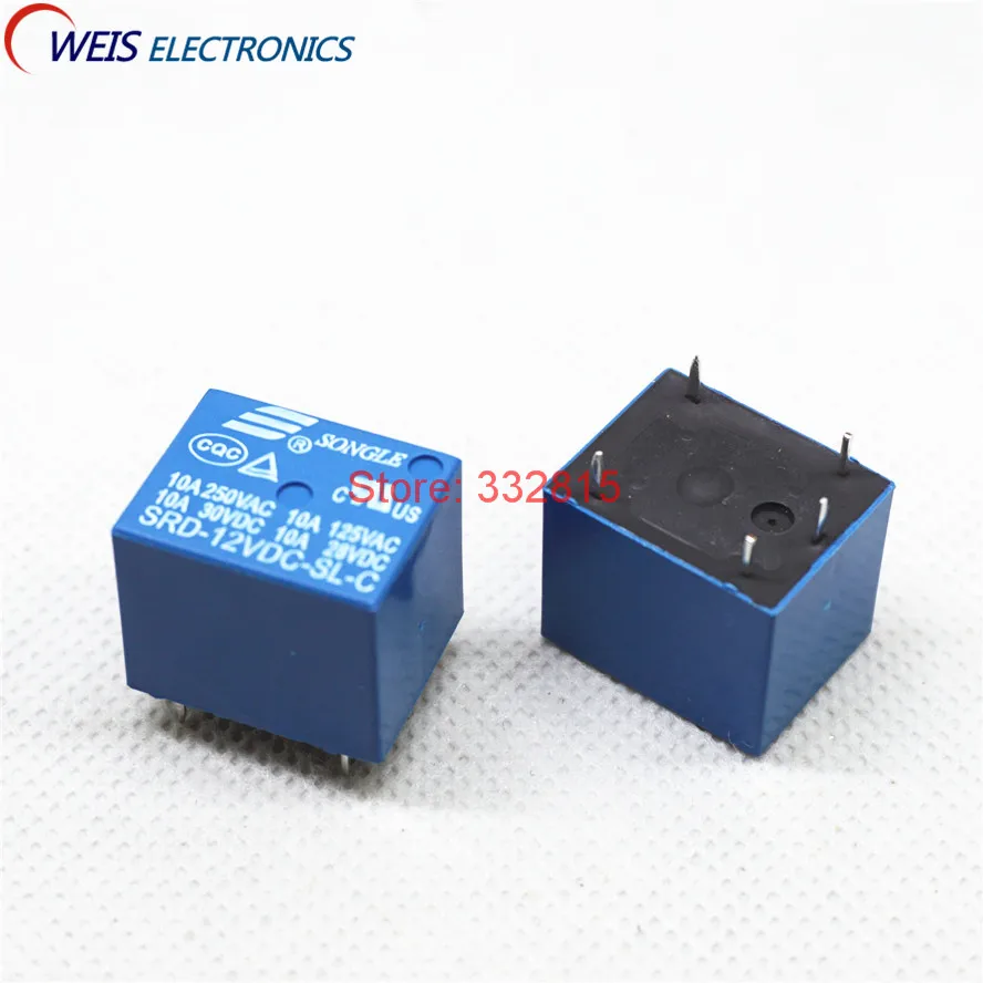 10 шт. SRD 12VDC SL C T73 12V 10A реле DIP 5PIN SONGLE полупроводниковое постоянного тока Мощность