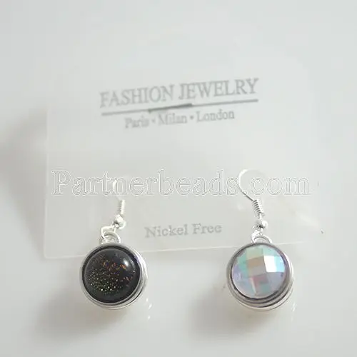 Partnerbeads Новый Панк Рождество шляпу серьги простой Стиль посеребренные кнопки 12 мм