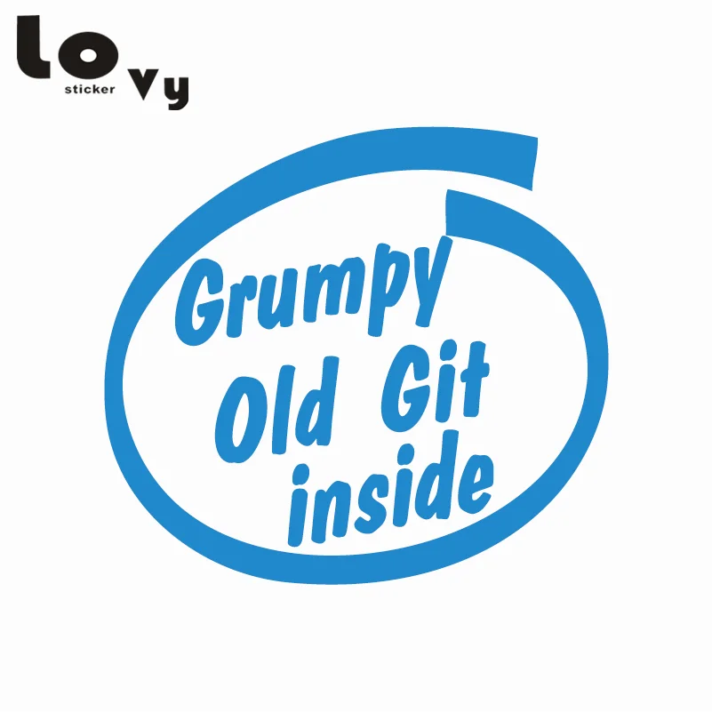 GRUMPY OLD GIT внутри забавная наклейка для автомобилей Новинка Шутка Автомобильная
