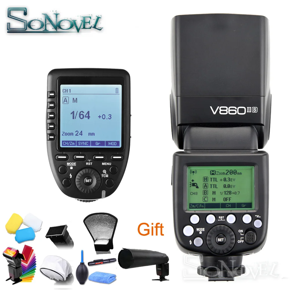 Вспышка Godox V860II S V860IIS TTL Speedlite Flash GN60 HSS 1/8000s литий ионный аккумулятор + передатчик Xpro