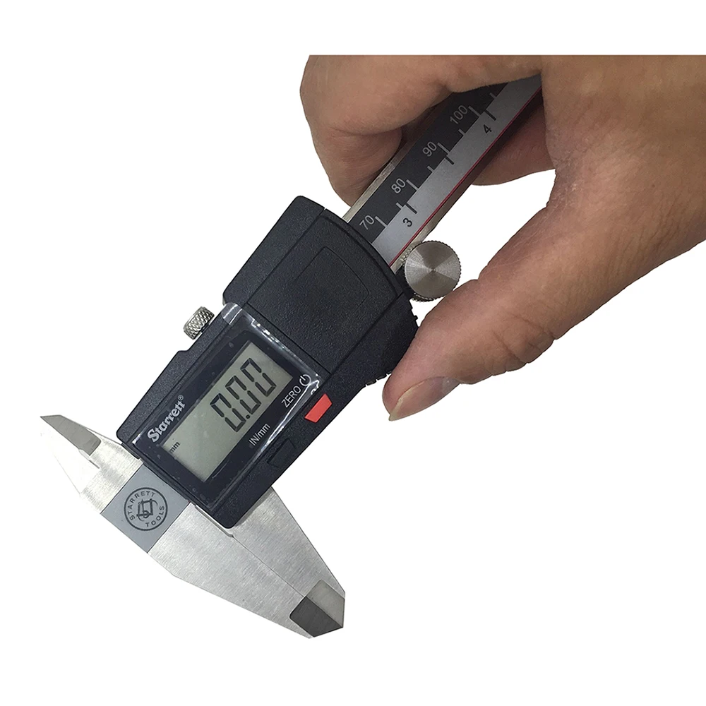 Starrett EC799A-12/300 цифровой штангенциркуль, нержавеющая сталь, питание от батареи, дюйм/метрический, диапазон 0-1" /300 мм, разрешение 0,01 мм