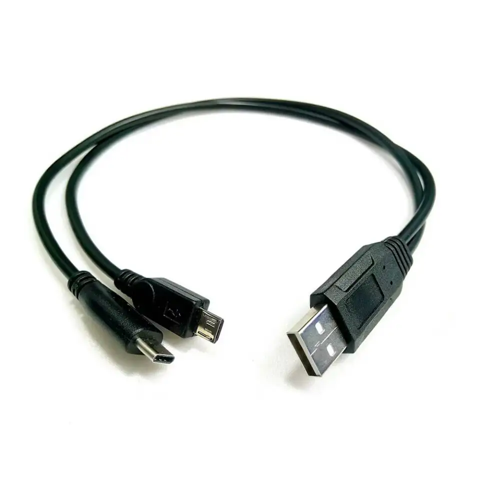 USB-кабель типа C и Micro USB 2 в 1 кабель для быстрой зарядки синхронизации данных 2.4A Xiaomi