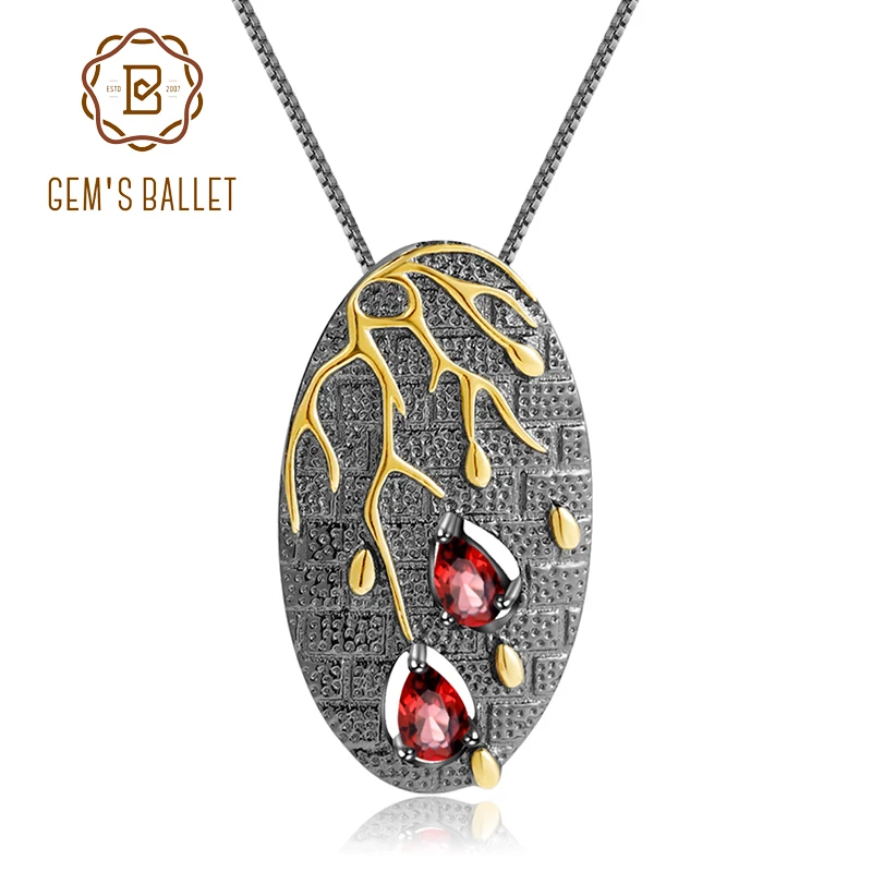 GEM'S балет 925 серебро оригинальный ручной работы лепесток цветочный кулон