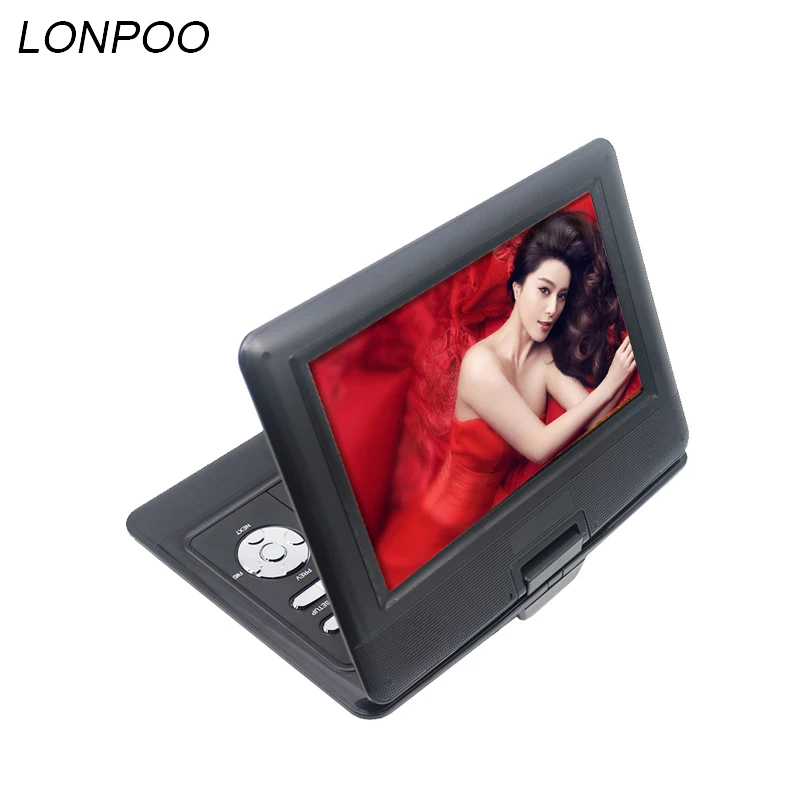 Lonpoo 2018 новейший портативный 10 1 дюймов DVD плеер с поворотный экран игры и ТВ