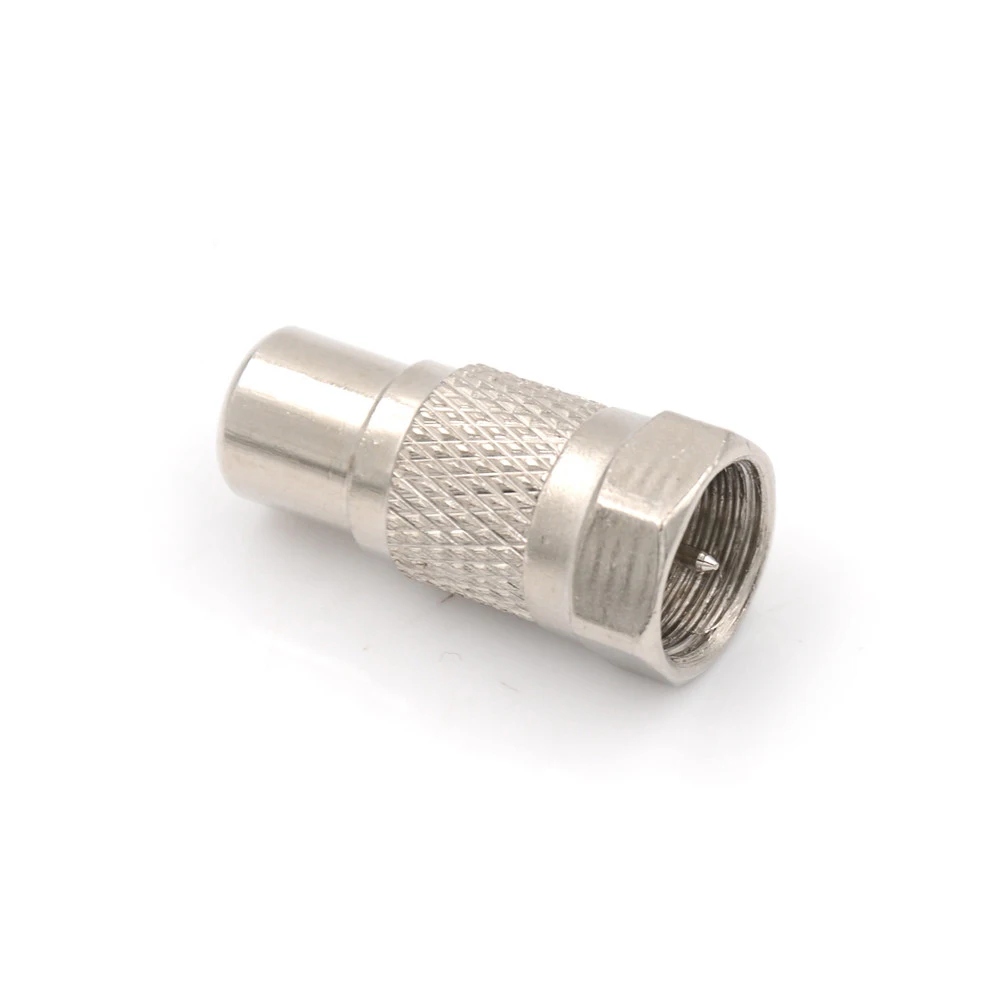 Новое поступление F штекер к RCA гнезду коаксиальный адаптер AV Разъем|plug adapter