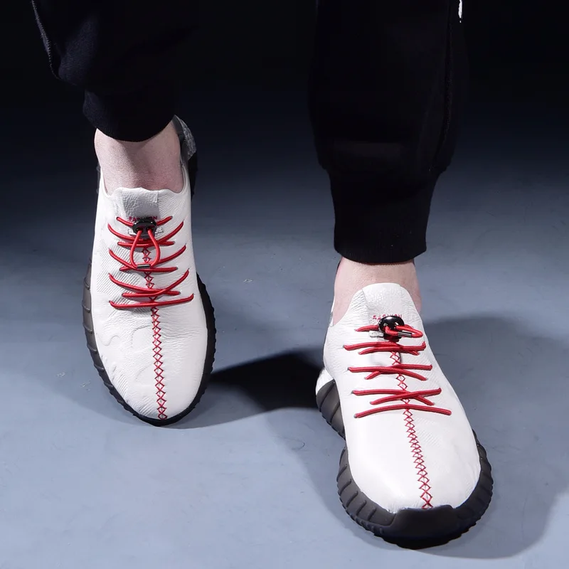 Мужские кроссовки из натуральной кожи на шнуровке |